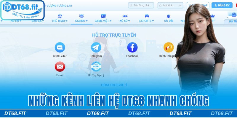 Những kênh liên hệ DT68 nhanh chóng và hiệu quả